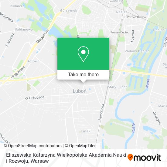 Eliszewska Katarzyna Wielkopolska Akademia Nauki i Rozwoju map