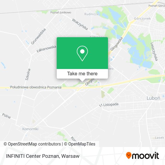 INFINITI Center Poznan map