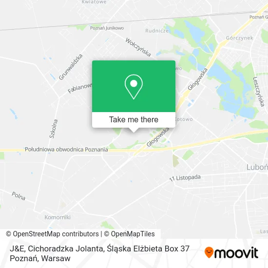 Карта J&E, Cichoradzka Jolanta, Śląska Elżbieta Box 37 Poznań