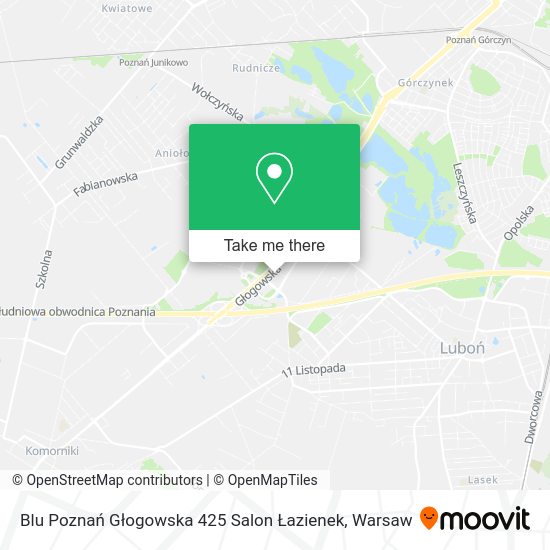 Blu Poznań Głogowska 425 Salon Łazienek map