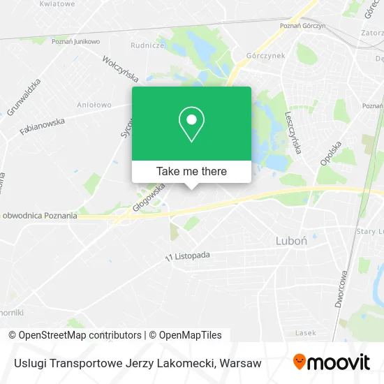 Карта Uslugi Transportowe Jerzy Lakomecki