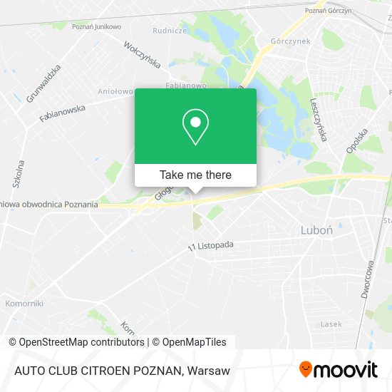 AUTO CLUB CITROEN POZNAN map