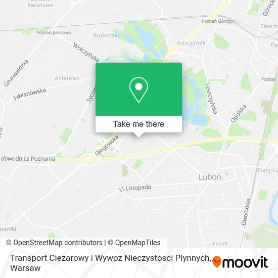 Карта Transport Ciezarowy i Wywoz Nieczystosci Plynnych
