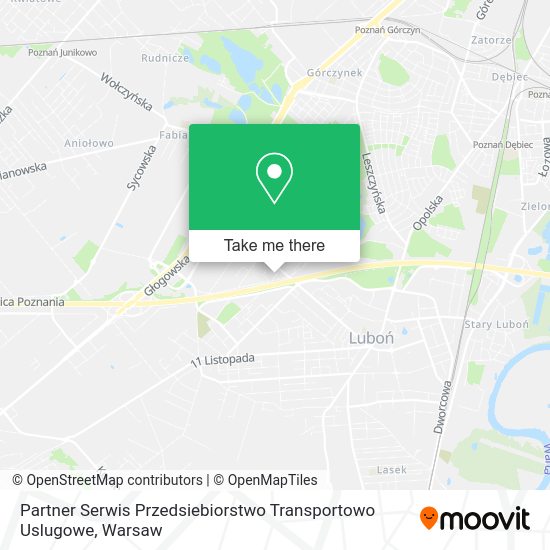 Partner Serwis Przedsiebiorstwo Transportowo Uslugowe map