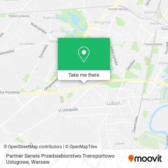 Карта Partner Serwis Przedsiebiorstwo Transportowo Uslugowe