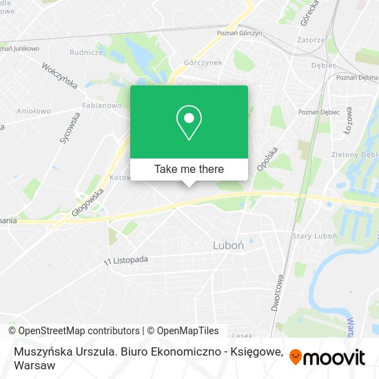 Muszyńska Urszula. Biuro Ekonomiczno - Księgowe map