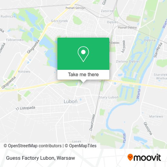 Guess Factory Lubon map