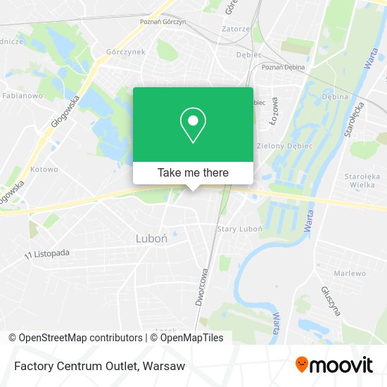 Factory Centrum Outlet map