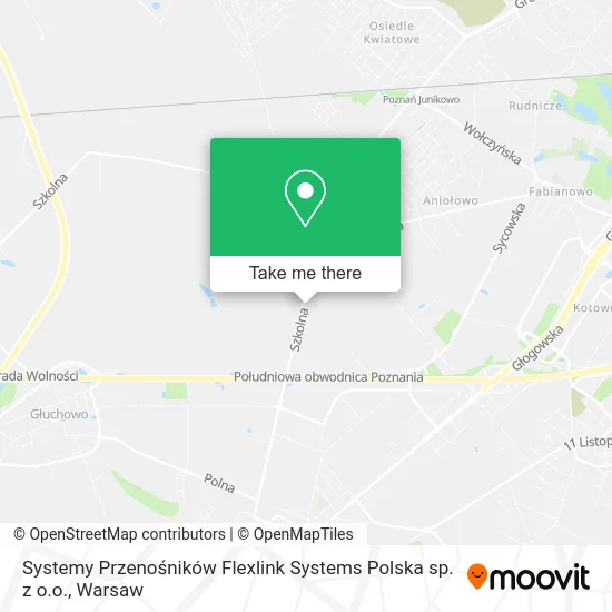 Карта Systemy Przenośników Flexlink Systems Polska sp. z o.o.