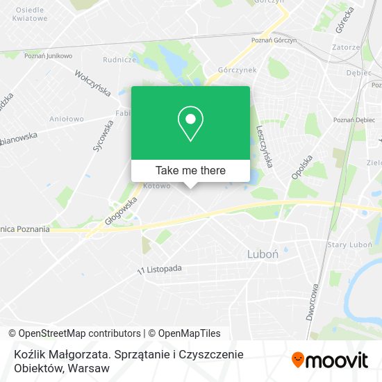 Koźlik Małgorzata. Sprzątanie i Czyszczenie Obiektów map