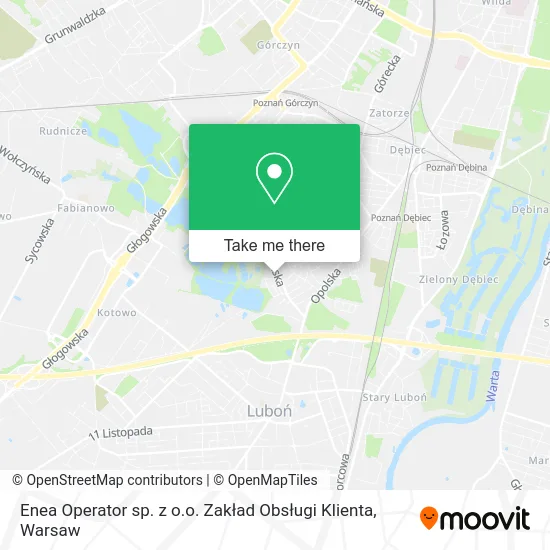 Enea Operator sp. z o.o. Zakład Obsługi Klienta map