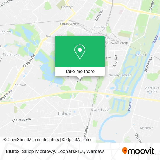 Карта Biurex. Sklep Meblowy. Leonarski J.
