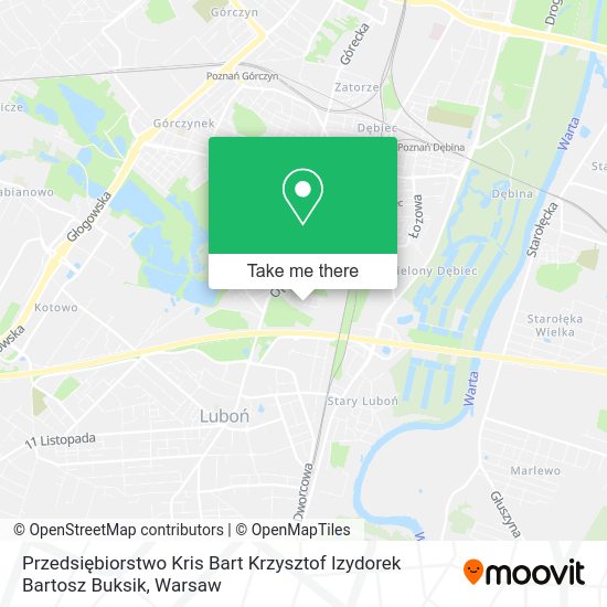 Przedsiębiorstwo Kris Bart Krzysztof Izydorek Bartosz Buksik map