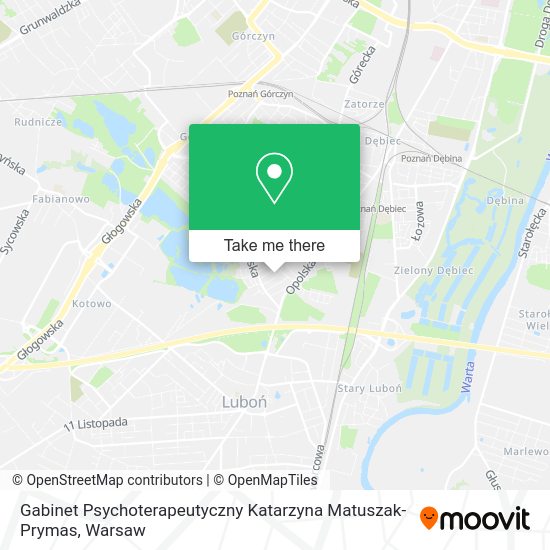 Gabinet Psychoterapeutyczny Katarzyna Matuszak-Prymas map