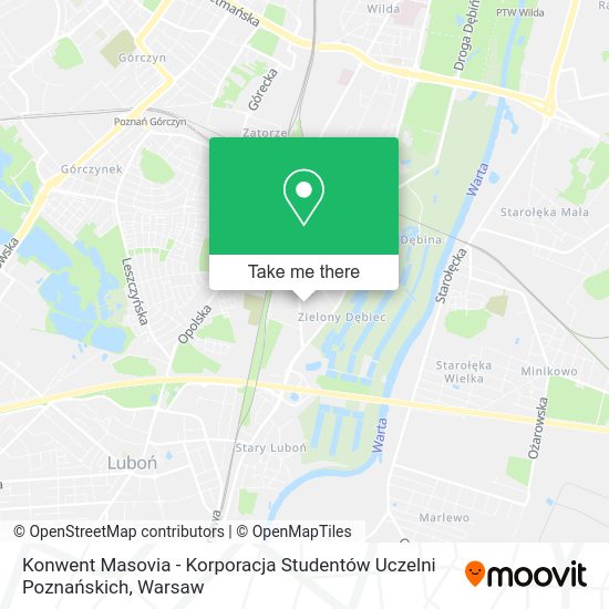 Konwent Masovia - Korporacja Studentów Uczelni Poznańskich map