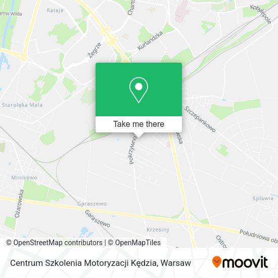 Карта Centrum Szkolenia Motoryzacji Kędzia