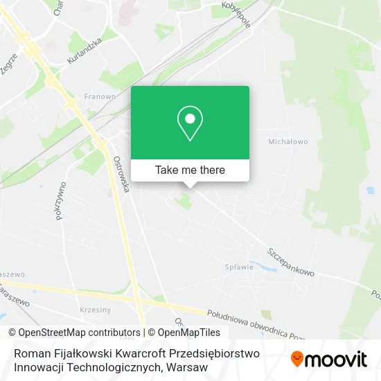 Карта Roman Fijałkowski Kwarcroft Przedsiębiorstwo Innowacji Technologicznych