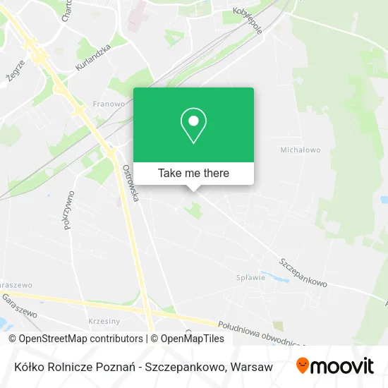 Карта Kółko Rolnicze Poznań - Szczepankowo