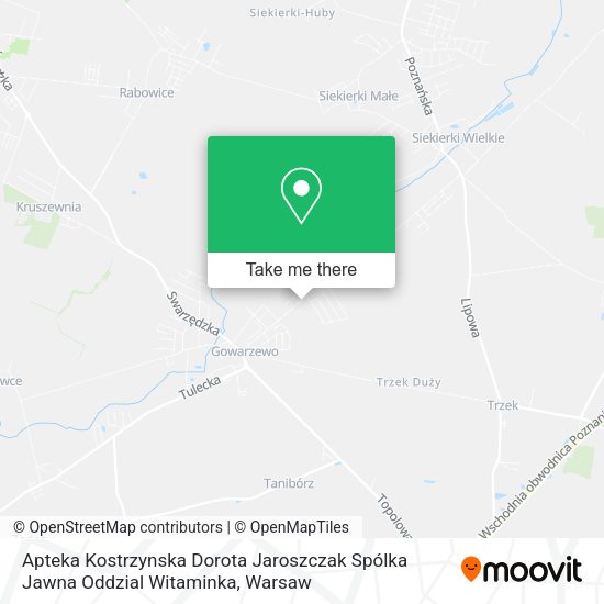 Apteka Kostrzynska Dorota Jaroszczak Spólka Jawna Oddzial Witaminka map