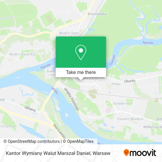 Карта Kantor Wymiany Walut Marszał Daniel