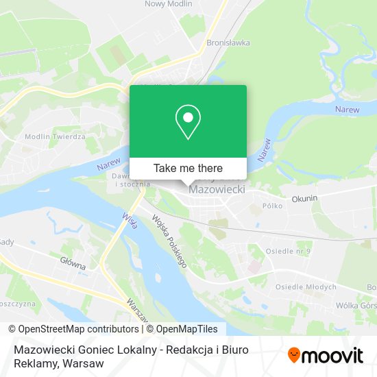 Mazowiecki Goniec Lokalny - Redakcja i Biuro Reklamy map