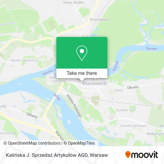 Карта Kalińska J. Sprzedaż Artykułów AGD