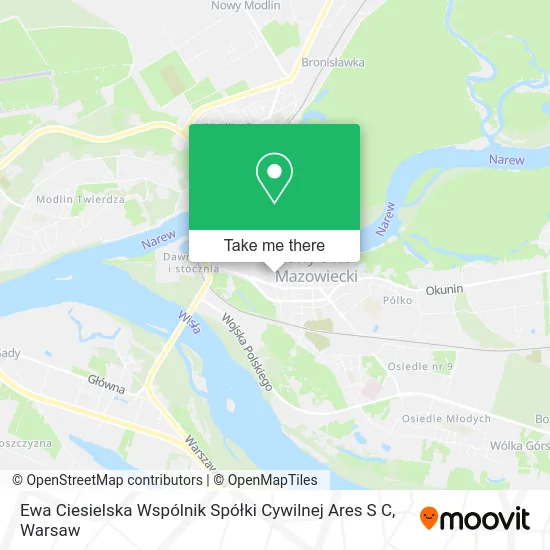 Карта Ewa Ciesielska Wspólnik Spółki Cywilnej Ares S C