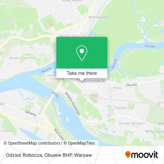 Карта Odzież Robocza, Obuwie BHP