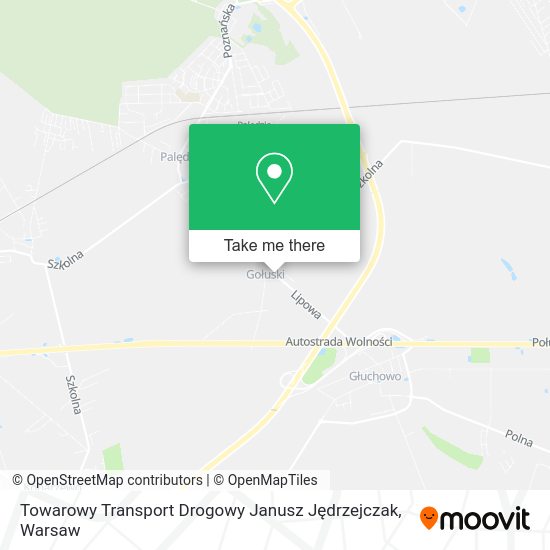 Towarowy Transport Drogowy Janusz Jędrzejczak map