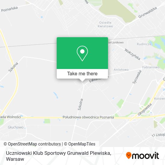 Uczniowski Klub Sportowy Grunwald Plewiska map