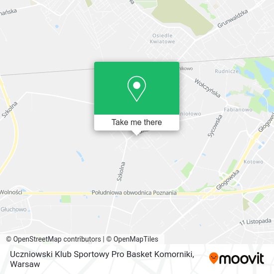 Uczniowski Klub Sportowy Pro Basket Komorniki map