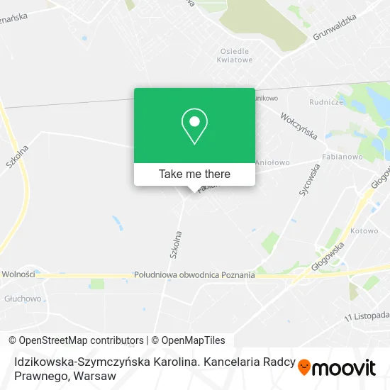 Карта Idzikowska-Szymczyńska Karolina. Kancelaria Radcy Prawnego