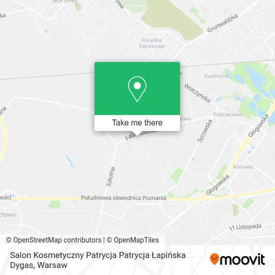 Карта Salon Kosmetyczny Patrycja Patrycja Łapińska Dygas