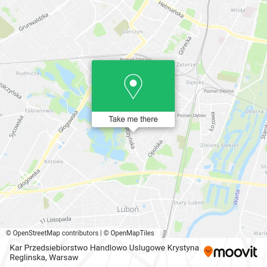 Карта Kar Przedsiebiorstwo Handlowo Uslugowe Krystyna Reglinska