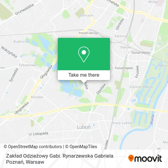 Zakład Odzieżowy Gabi. Rynarzewska Gabriela Poznań map
