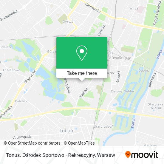 Tonus. Ośrodek Sportowo - Rekreacyjny map