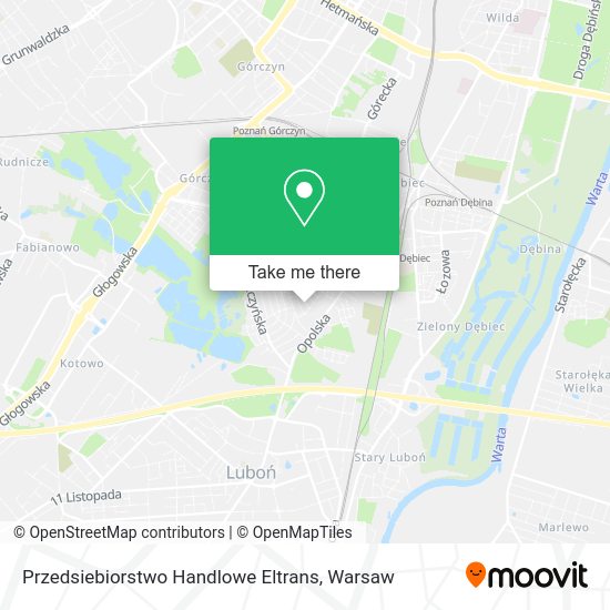 Карта Przedsiebiorstwo Handlowe Eltrans