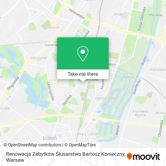 Renowacja Zabytków Ślusarstwo Bartosz Konieczny map