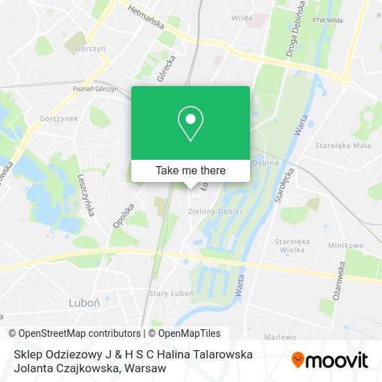 Sklep Odziezowy J & H S C Halina Talarowska Jolanta Czajkowska map