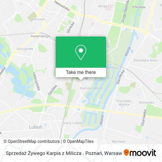 Sprzedaż Żywego Karpia z Milicza . Poznań map