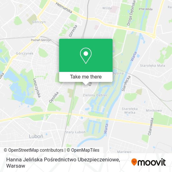 Hanna Jelińska Pośrednictwo Ubezpieczeniowe map