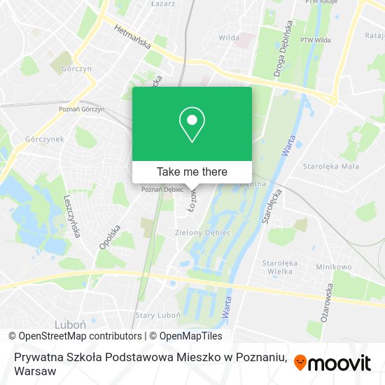 Prywatna Szkoła Podstawowa Mieszko w Poznaniu map