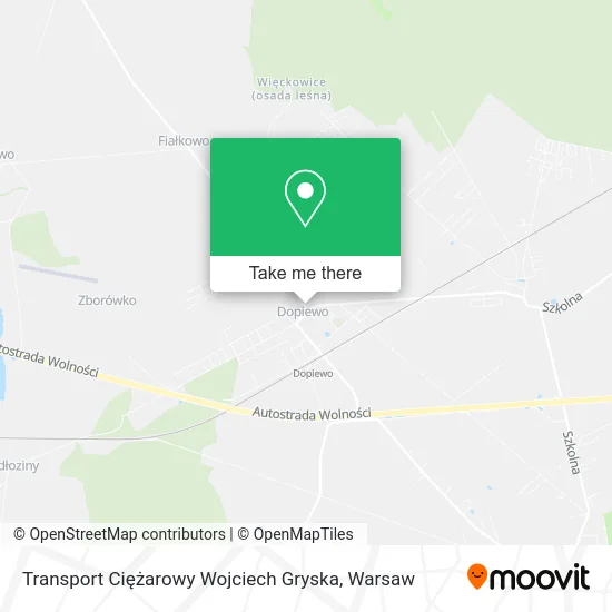Transport Ciężarowy Wojciech Gryska map