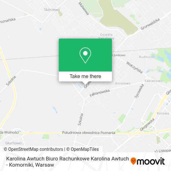 Karolina Awtuch Biuro Rachunkowe Karolina Awtuch - Komorniki map