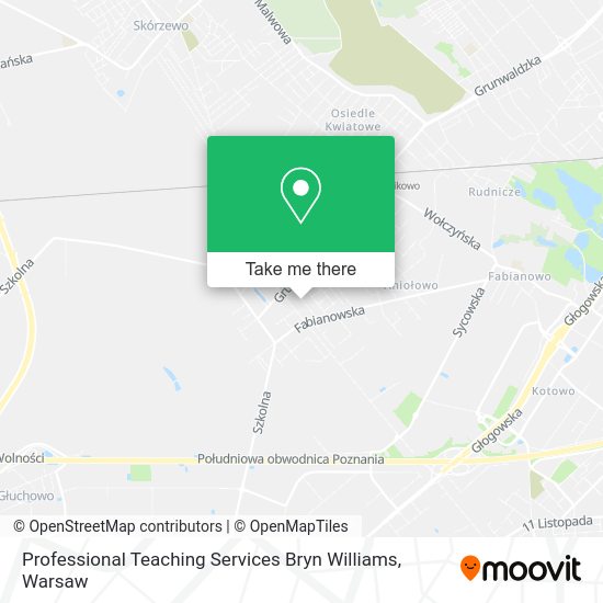 Professional Teaching Services Bryn Williams map