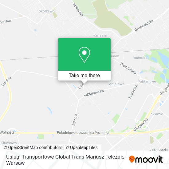 Uslugi Transportowe Global Trans Mariusz Felczak map