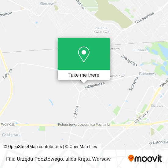 Filia Urzędu Pocztowego, ulica Kręta map