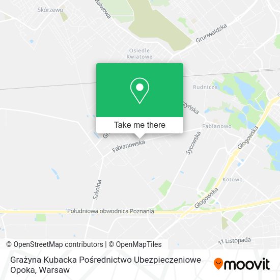 Grażyna Kubacka Pośrednictwo Ubezpieczeniowe Opoka map