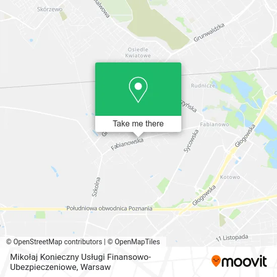 Карта Mikołaj Konieczny Usługi Finansowo-Ubezpieczeniowe