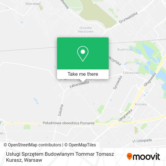 Usługi Sprzętem Budowlanym Tommar Tomasz Kurasz map